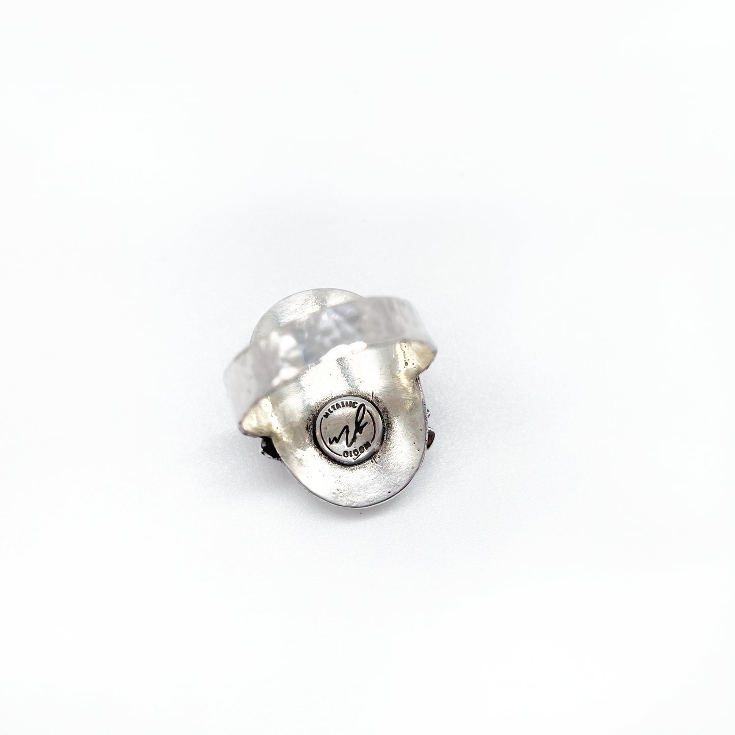 Sterling Blooms Ring ◇ Onyx + Garnet + Sterling Silver ◇ Size 8