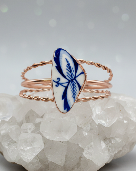 Maris Cuff Bracelet: Vintage Plate + Copper