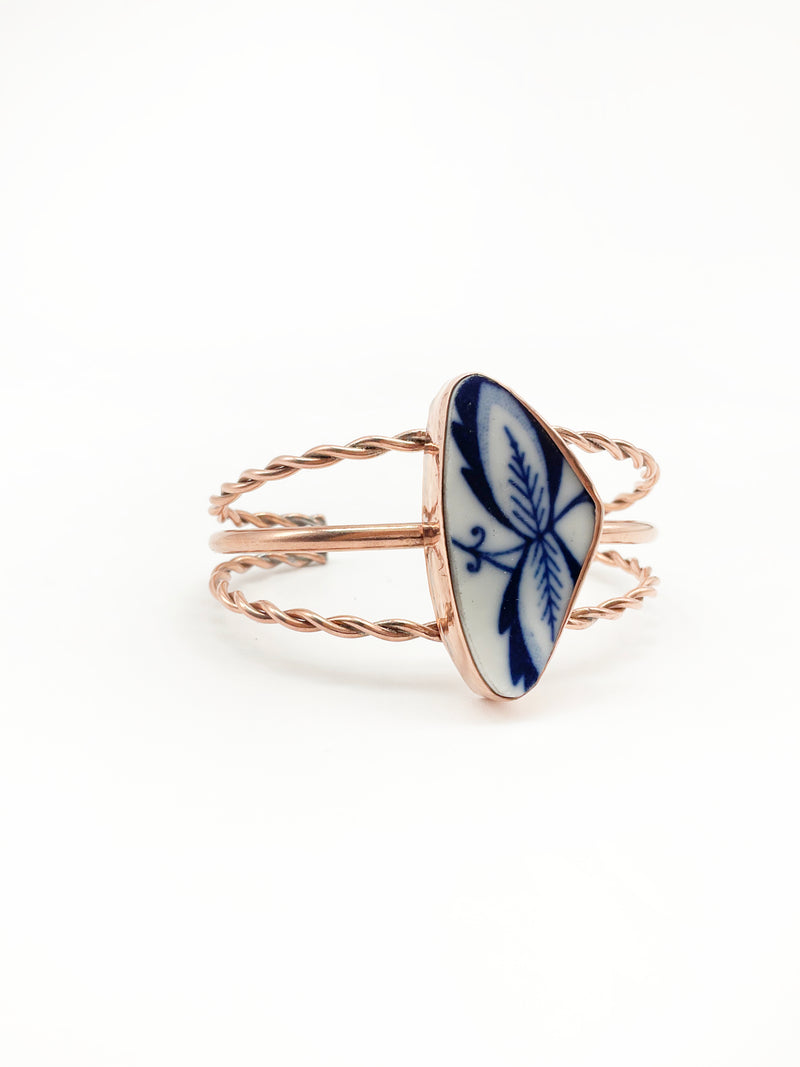 Maris Cuff Bracelet: Vintage Plate + Copper