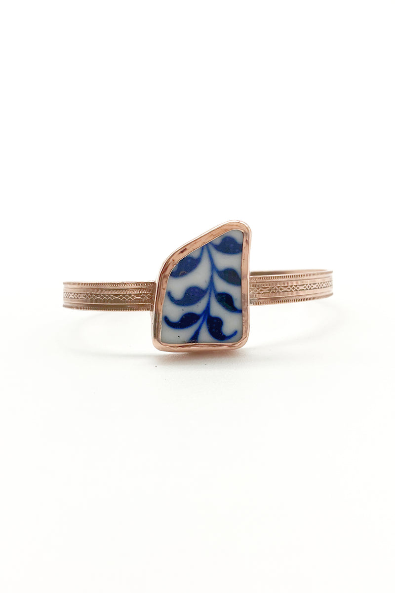Brielle Cuff Bracelet: Vintage Plate + Copper