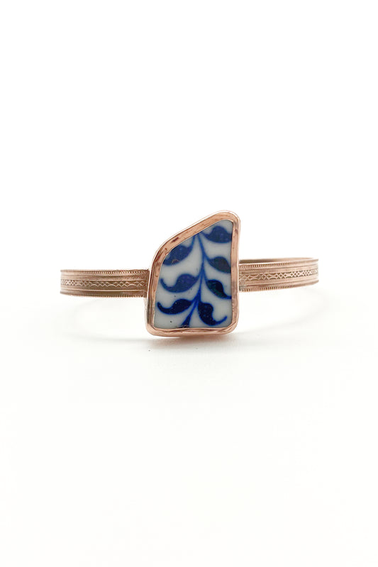 Brielle Cuff Bracelet: Vintage Plate + Copper