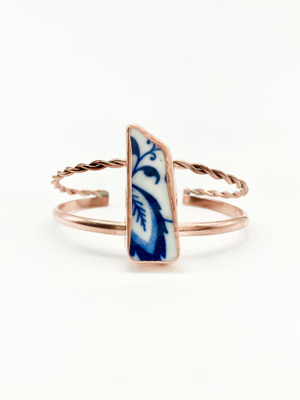 Sylvie Cuff Bracelet: Vintage Plate + Copper