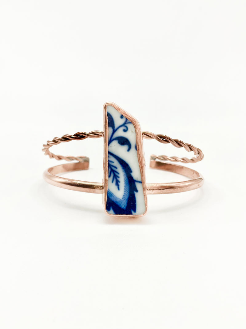 Sylvie Cuff Bracelet: Vintage Plate + Copper
