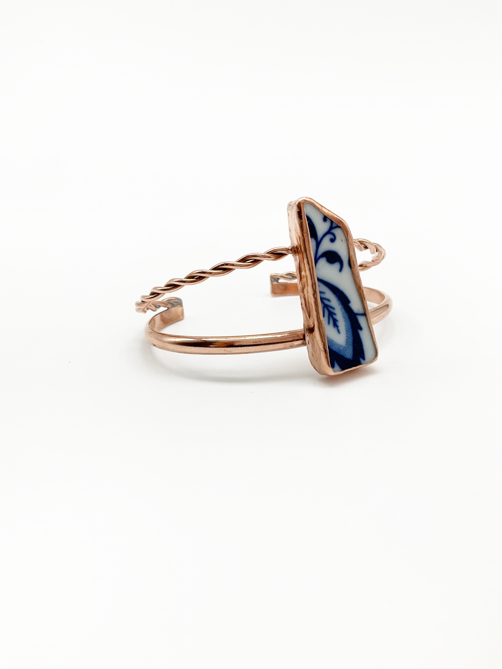 Sylvie Cuff Bracelet: Vintage Plate + Copper
