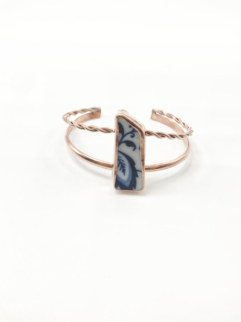 Sylvie Cuff Bracelet: Vintage Plate + Copper