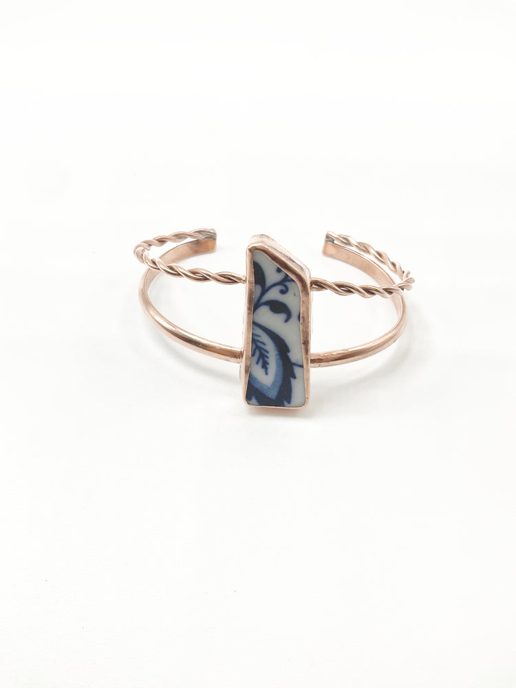 Sylvie Cuff Bracelet: Vintage Plate + Copper