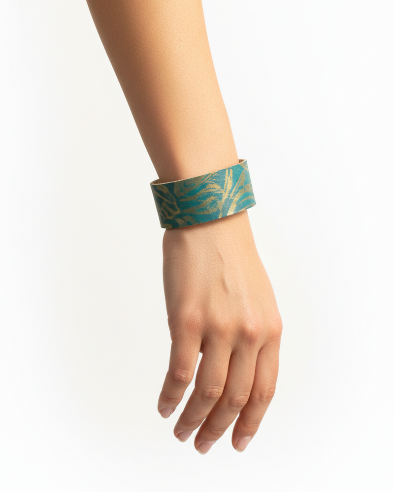 Fiora Leather Bracelet: Sterling Silver + Genuine Leather