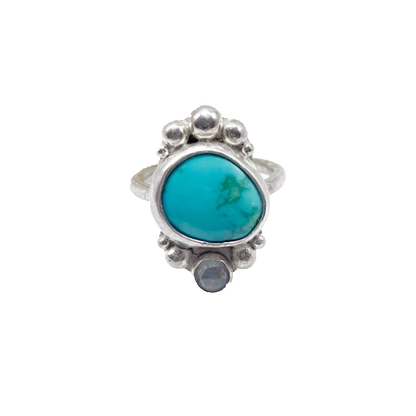 Oasis Ring • Turquoise + Labradorite + Sterling Silver • Choose Your Size
