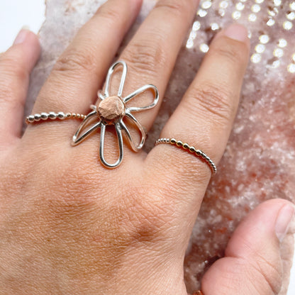 Bloom Ring | Sterling Silver + Copper | Made to Size