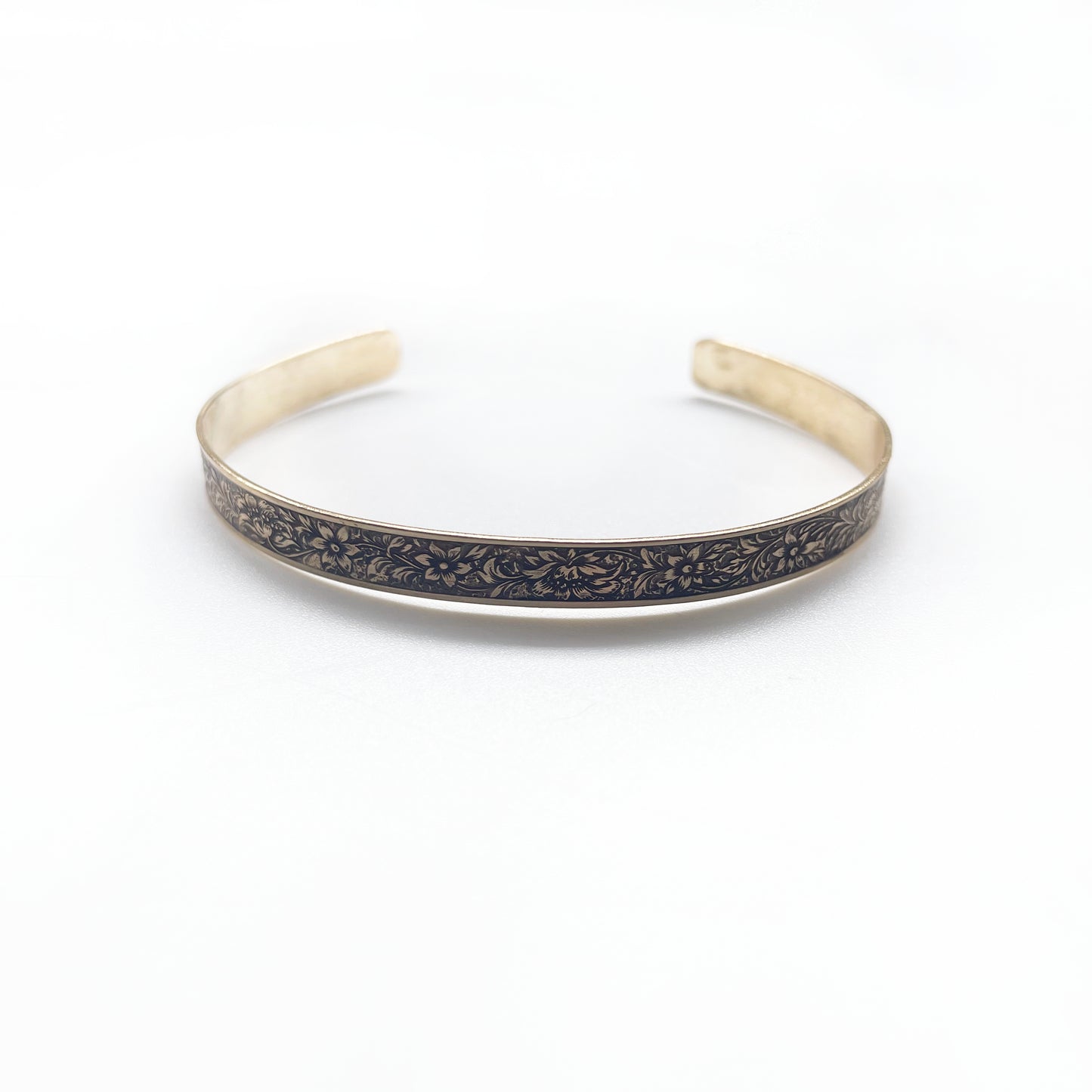 Bloom Patina Cuff | Gold Brass