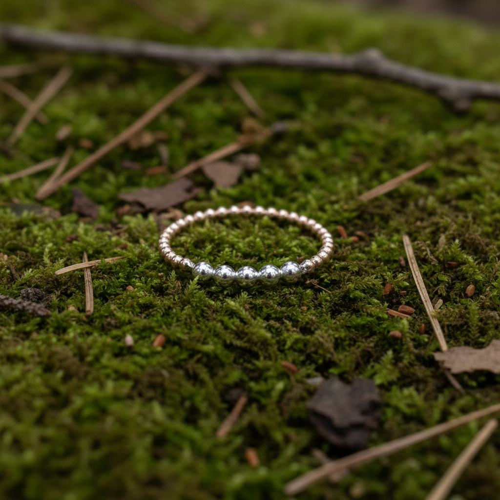 Gold Mixed Metal Dot Ring | 14K Gold-filled + Sterling Silver | Made to Size