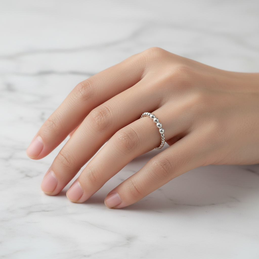 Gold Mixed Metal Dot Ring | 14K Gold-filled + Sterling Silver | Made to Size