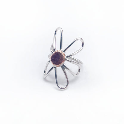 Bloom Ring | Sterling Silver + Copper | Made to Size