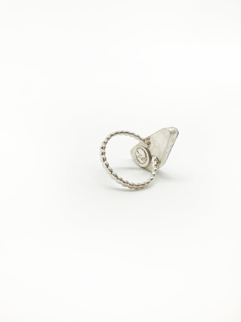 Ivy Ring: Vintage Plate + Sterling Silver • Size 7.5