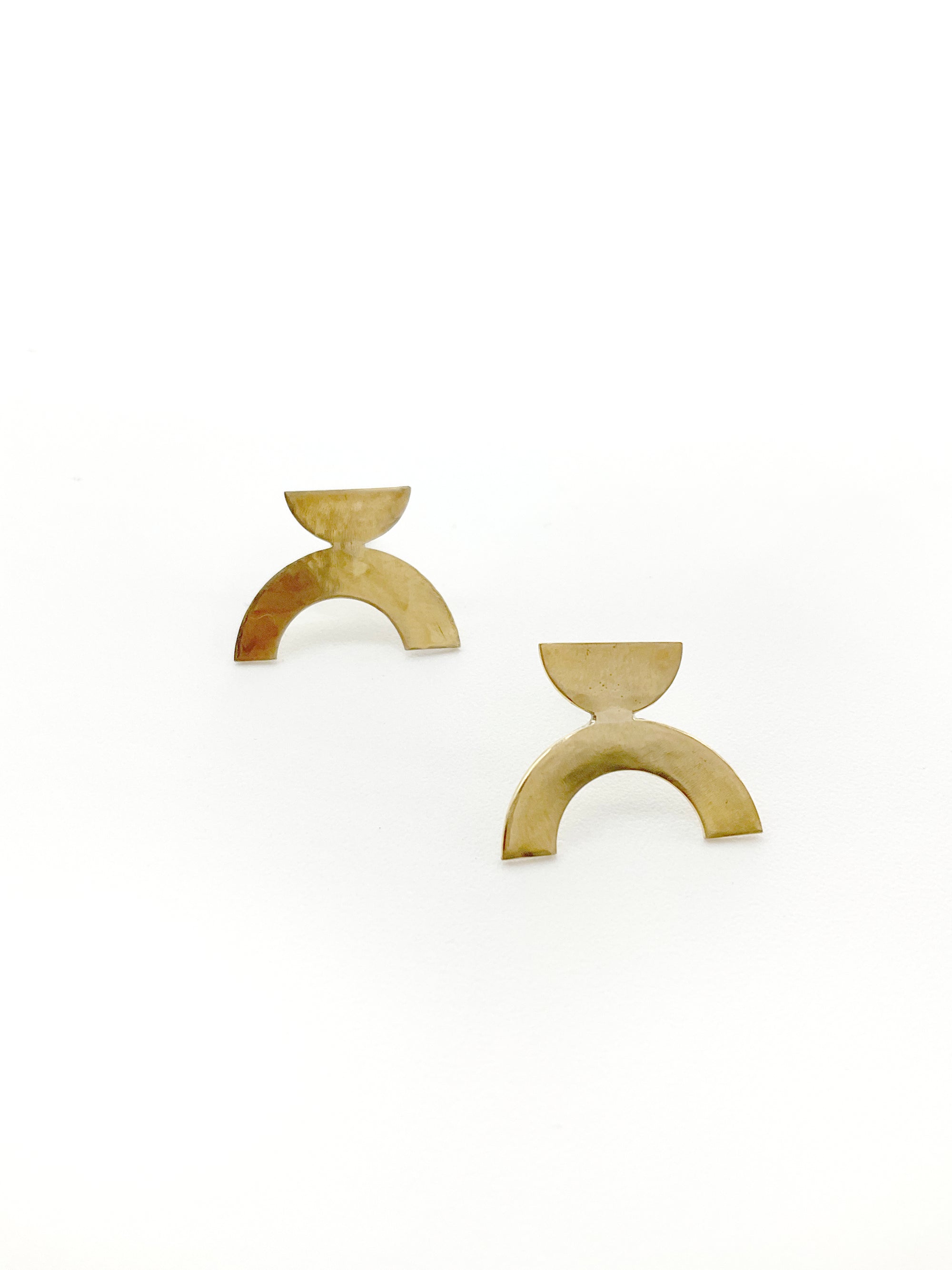 Geo Earrings: Brass + 14k Gold-Fill