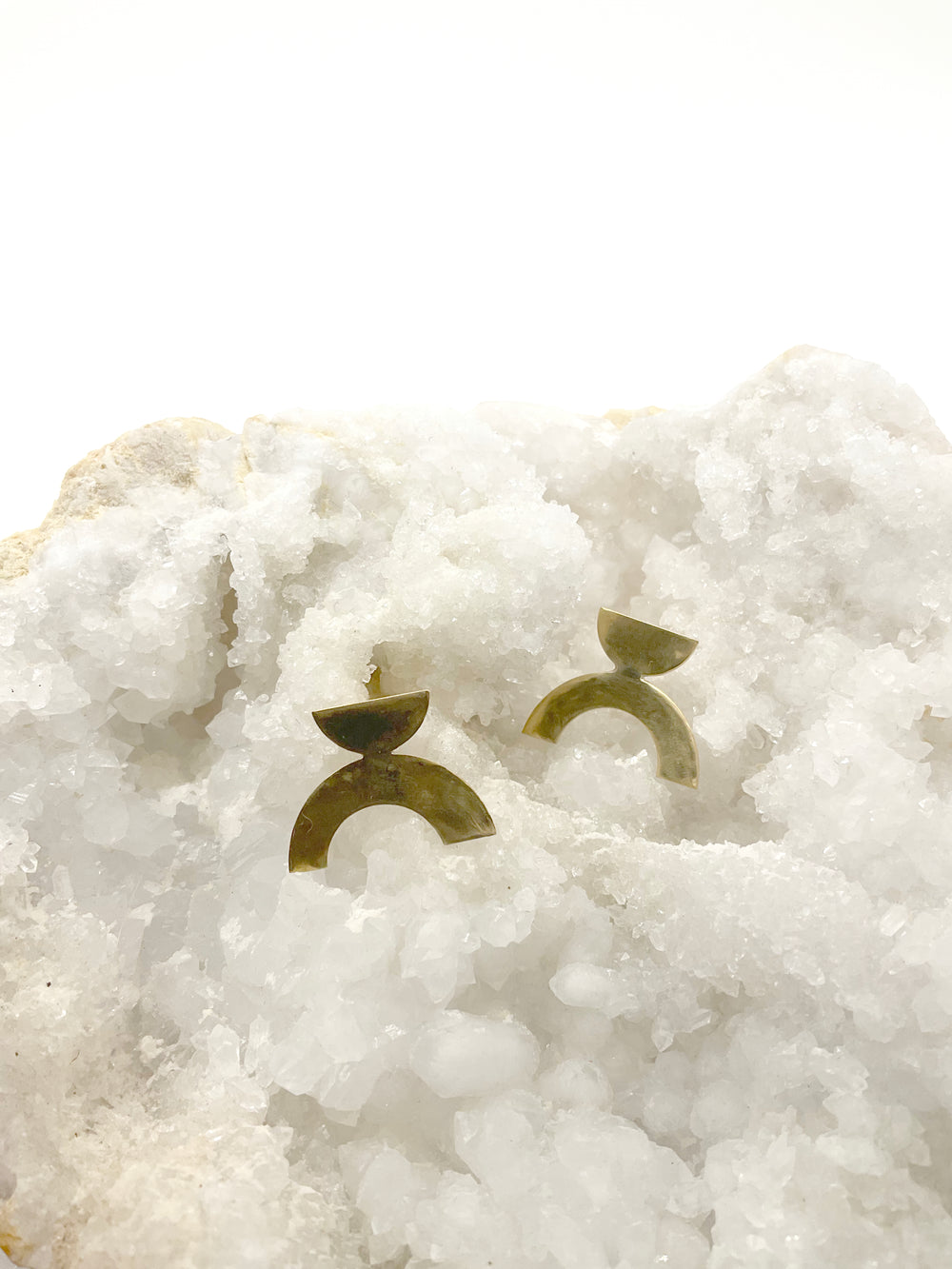 Geo Earrings: Brass + 14k Gold-Fill