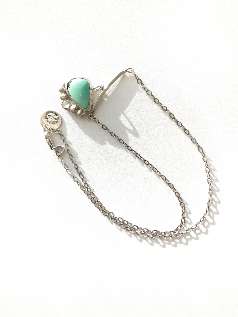 Lagoon Necklace • Turquoise + Labradorite + Sterling Silver • 14"