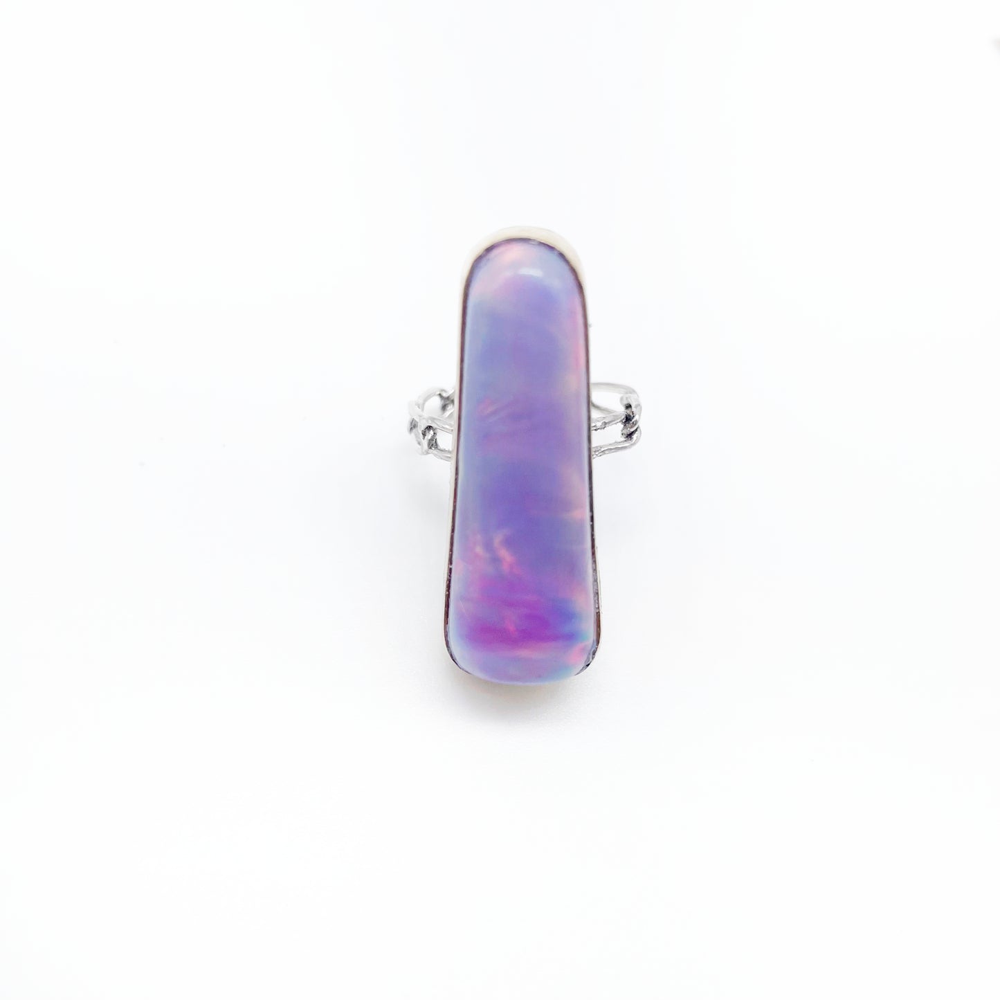 Aurora Ring: Aurora Opal + Sterling Silver + Brass • Size 7