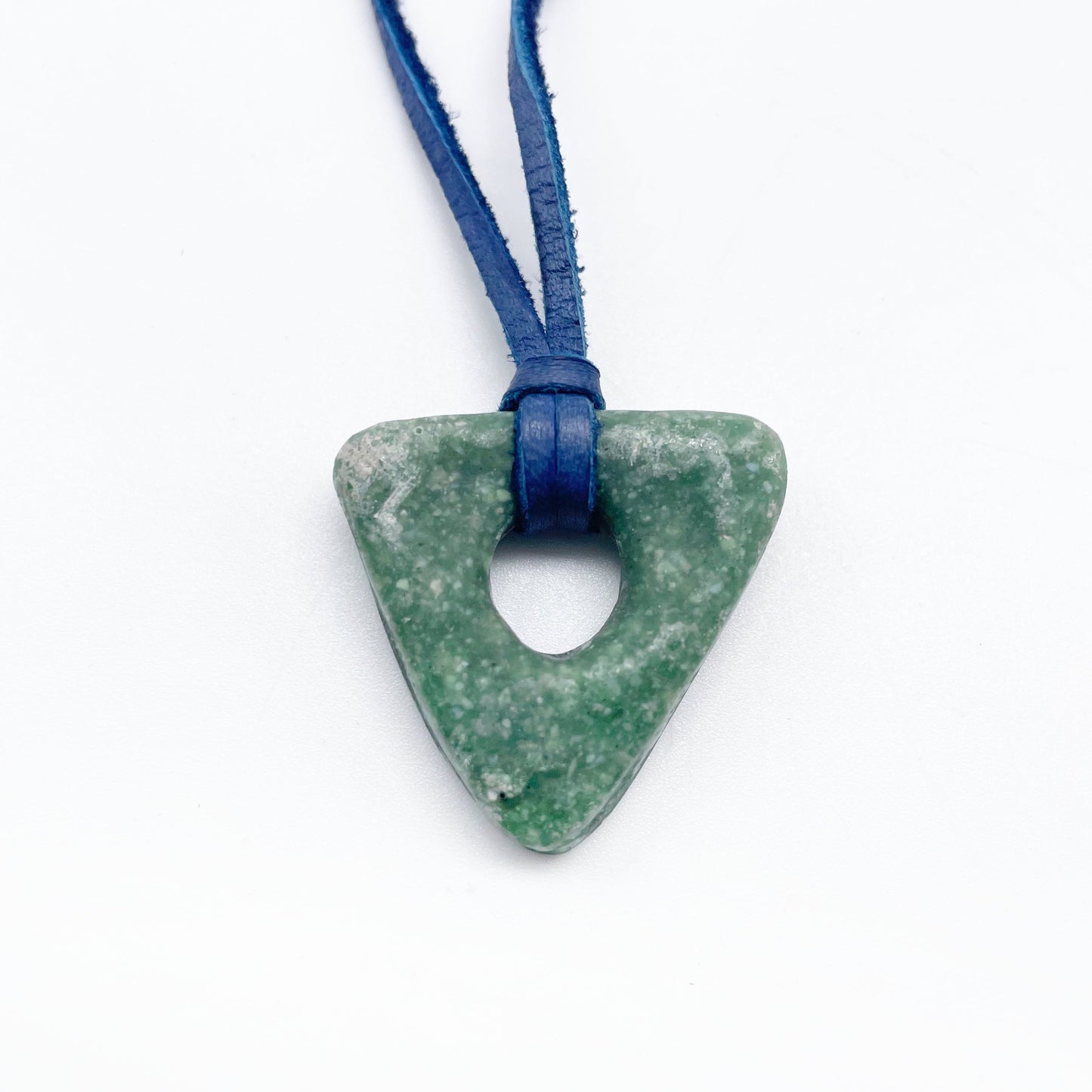 The Seeing Stone Necklace • Lucin Variscite + Deer Lace Leather • Adjustable 16"-28"