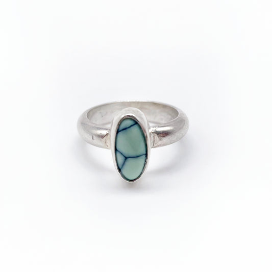 Serpent Ring ◇ Damele Turquoise + Sterling Silver ◇ Size 6.25