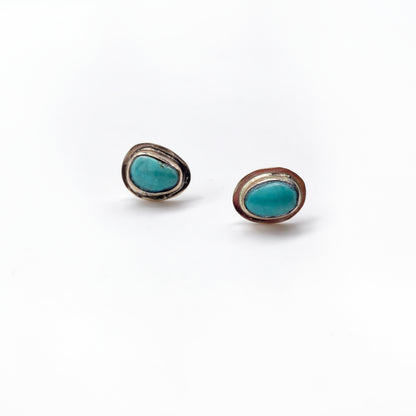 Mystics Stud Earrings ◇ 14K Gold-Filled + King Manassa Turquoise