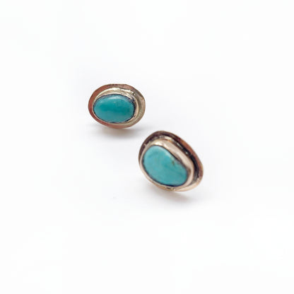 Mystics Stud Earrings ◇ 14K Gold-Filled + King Manassa Turquoise