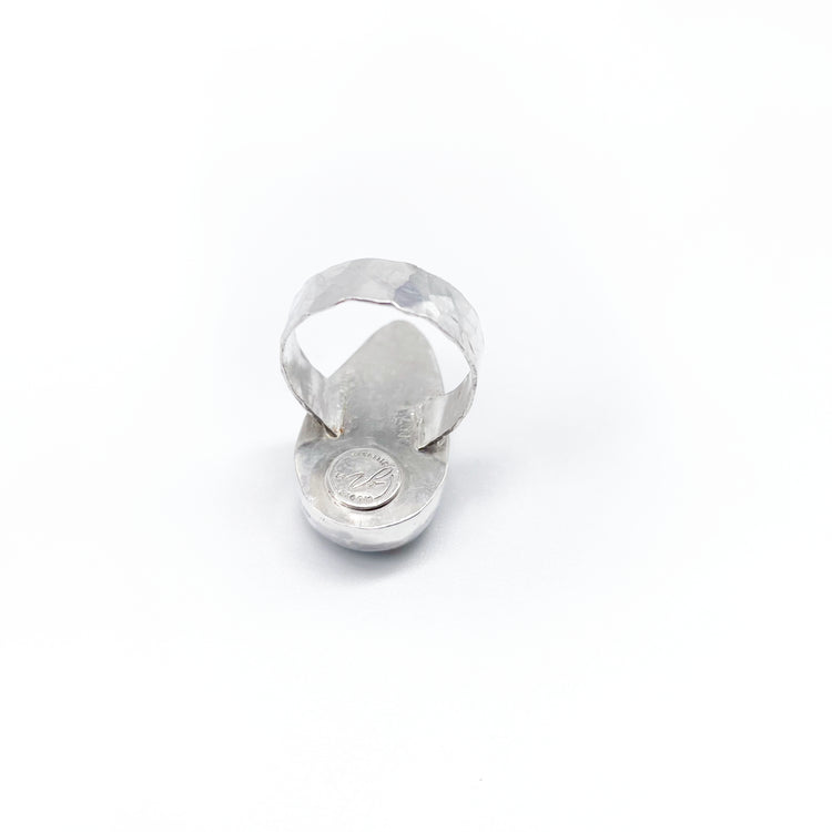 Sun Valley Ring ◇ Wallostonite + Blue Calcite + Sterling Silver ◇ Size 6.5